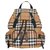 BURBERRY Petit sac The Rucksack à bandoulière avec motif Vintage check Cuir Polyamide Multicolore  ref.124479