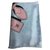 LOUIS VUITTON SCARF STOLA NEW Pink Grey Silk Wool  ref.124483
