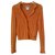 Veste CHANEL orange en coton stretch Viscose Polyamide  ref.124585