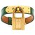 Hermès KELLY GREEN GOLD Golden Leather Gold-plated  ref.124632