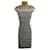 Badgley Mischka Dresses Black White Grey Cotton Polyester Elastane  ref.124653