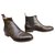 beatle boots Gucci p 37 Cuir Marron foncé  ref.124698