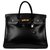 Excepcional Hermès Birkin 40 couro caixa preta, hardware banhado a ouro, em excelente condição vintage! Preto  ref.124833