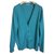 Acne Gilet en coton Turquoise  ref.124859