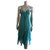 Bcbg Max Azria long dress Turquoise Silk  ref.124940