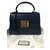 Gucci Handbag with handle on the top with padlock never worn PADLOCK TOP HANDLE Blue Leather  ref.125005