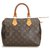 Louis Vuitton Brown Monogram Speedy 25 Leather Cloth  ref.125085