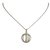 Chanel Silver CC Pendant Necklace Silvery Golden Metal  ref.125111