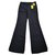 Etro Black wide cut pants.. Viscose Acetate  ref.125147