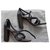 Brunello Cucinelli sandals Grey Dark grey Leather  ref.125180