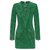 Balmain dress in green woven suede  ref.125181