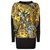 Vestido de leopardo floral Roberto Cavalli Negro Seda  ref.125188