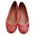 Marc by Marc Jacobs Iconic Marc Jacobs mouse flats Orange Leather  ref.125194