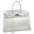 Hermès HERMES BIRKIN 35 Clémence Blanche avec PHW Cuir  ref.125241