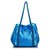 Tote bag E / W con catena moderna metallizzata blu Chanel Pelle Vitello simile a un vitello  ref.125299