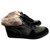 Chanel zapatillas Negro Cuero  ref.125346