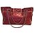 Chanel East West Tote XL in pelle rossa Bordò - vista 2
