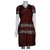 Anna Sui Vestido vintage raro Preto Vermelho Prata  ref.125444