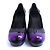 Décolleté con plateau Gucci Barclay in pelle viola 36 Porpora - vista 3