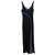 Bcbg Max Azria vestido largo Negro Azul Poliéster Rayo  ref.125941