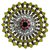 Givenchy Sonnenblume Schwarz Silber Weiß Rot Gelb Metall  ref.126107