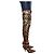 Patrick Cox Oberschenkelstiefel Schwarz Golden