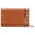Portafoglio Pandora in pelle marrone con borchie e catena Givenchy