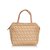Fendi Brown Zucchino Jacquard Handbag Pink Beige Leather Cloth  ref.126345