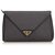 Yves Saint Laurent YSL Gray Woven Flap Clutch Bag Grey Leather Plastic  ref.126358