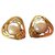 Pair of ear clips, Marked CHANEL.1995 Golden Gold-plated  ref.126370