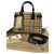 BURBERRY The Small Banner in Vintage Check and Leather SAC BORSA Multiple colors Cloth  ref.126398