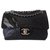 Timeless GM CLASSIC CHANEL BAG Black Leather Patent leather  ref.126411