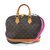 Louis Vuitton ALMA MONOGRAM + BANDOULIERE Brown Pink Leather  ref.126430