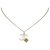 Chanel Gold Camellia CC Pendant Necklace White Golden Cream Metal  ref.126467