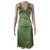 John Richmond Dresses Green Silk  ref.126662