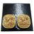 Chanel Clip-On Vintage CC Golden Gelbes Gold  ref.126782