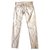 Jean's Fornarina beige gris avec strass taille basse T.27 (36-38) Coton Elasthane  ref.126834