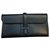 Hermès Hermes Black Jige Clutch Bag Schwarz Leder  ref.127140