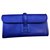 Hermès Clutch Hermes Blue Electric Jige Azul Cuero  ref.127142