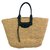 Balenciaga Basket Bag in raffia and leather Black Straw  ref.127228