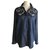 The Kooples Denim and guipure shirt Dark blue  ref.127249
