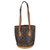 Louis Vuitton Bucket Brown Cloth  ref.127263