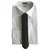 CHANEL CAMISETA HOMBRE TAMAÑO 37 Y su corbata . Juntos nueve , Nunca usado ! Negro Blanco Algodón  ref.127383