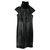 Chanel Vestidos Negro Piel de cordero  ref.127408