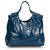 Yves Saint Laurent Tote bag in pelle verniciata blu Belle de Jour YSL  ref.127439