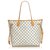 Louis Vuitton White Damier Azur Neverfull MM Weiß Blau Leder Leinwand  ref.127517