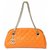 Chanel Mademoiselle Orange Patent leather  ref.127632