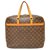 Louis Vuitton Porte document Brown Cloth  ref.127683