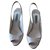 Prada beige patent leather sandals "open toes" T38 Varnish  ref.127723