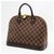 Louis Vuitton Alma Damier Authentic Ebony Authentic Canvas Handbag With Gold Jewelery. Dark brown Cloth  ref.127750